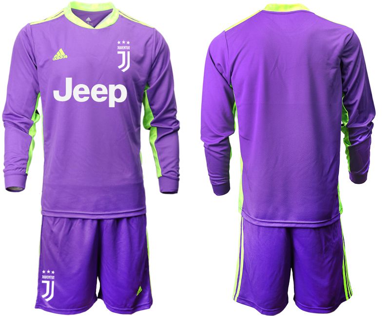 Men 2020-2021 club Juventuspurple long-sleeved Goalkeeper Soccer Jersey Soccer Jerseys->juventus jersey->Soccer Club Jersey